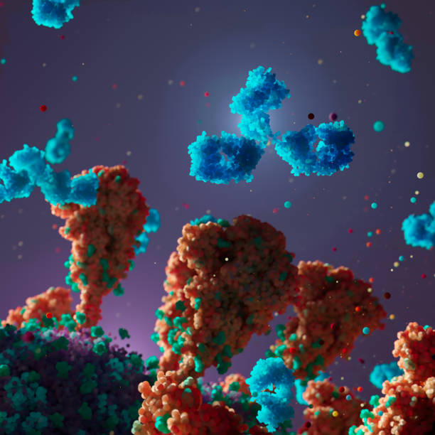 istock Cosmic Dance of Proteins: A Vibrant Microscopic Exploration 2185702030