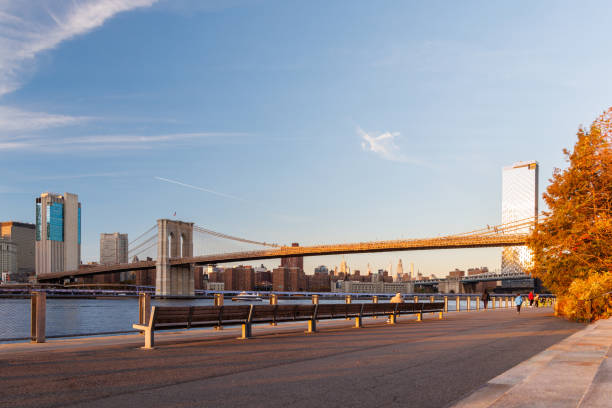 istock The New York Manhattan bridge skyline during autumn 2185703893