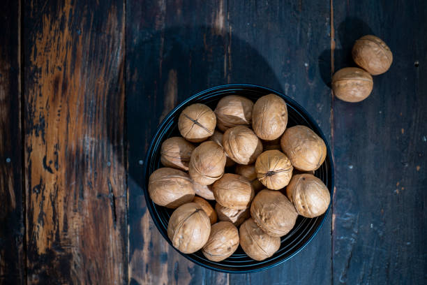 shell, kernel, table, wood, rustic, nutcracker, protein, autumn