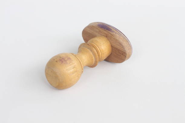 istock wooden stamp with bearing 2185705463