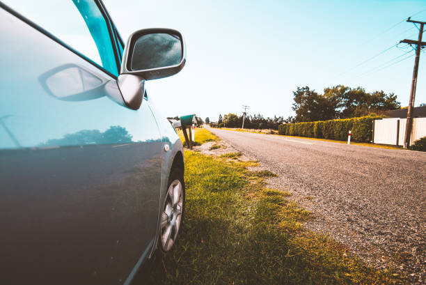 istock Car ride on road in sunny weather 2185712349