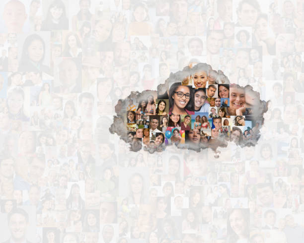 istock Diverse portraits in cut out screen 2185715439