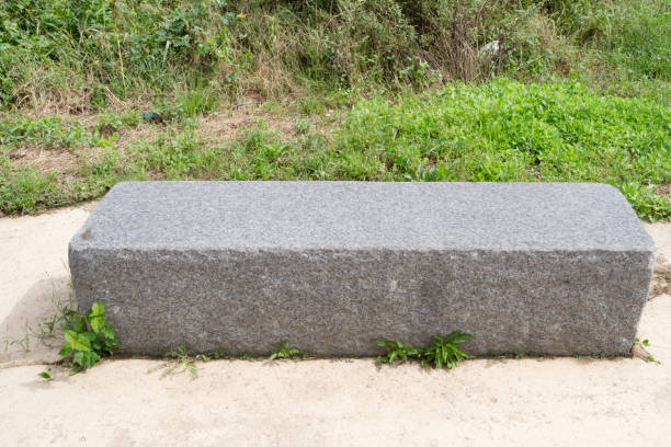 a stone prepared for sitting in outdoor