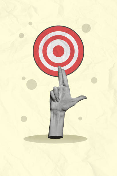 istock Creative template graphics collage image of arms showing handgun shooting darts isolated beige color background 2185718104