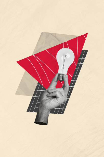 istock Vertical creative photo composite collage of human hand holding lightbulb searching for business ideas isolated on drawing background 2185718137