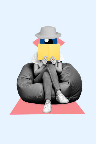 istock Creative montage artwork poster banner collage of hacker spy with eye face hide over reading book 2185718193