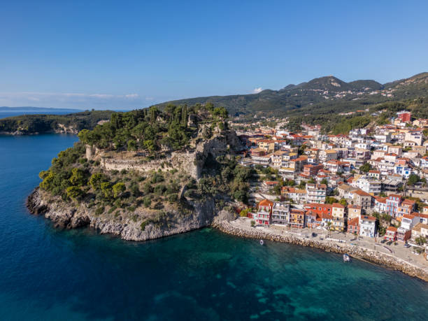istock Parga in Greece by drone 2185720369