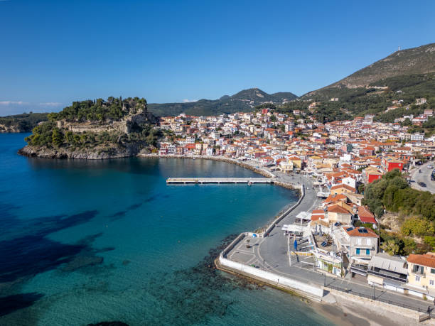 istock Parga in Greece by drone 2185720423