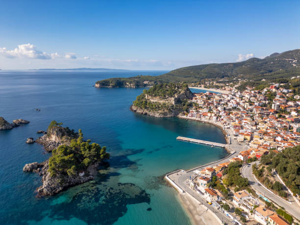 istock Parga in Greece by drone 2185720475