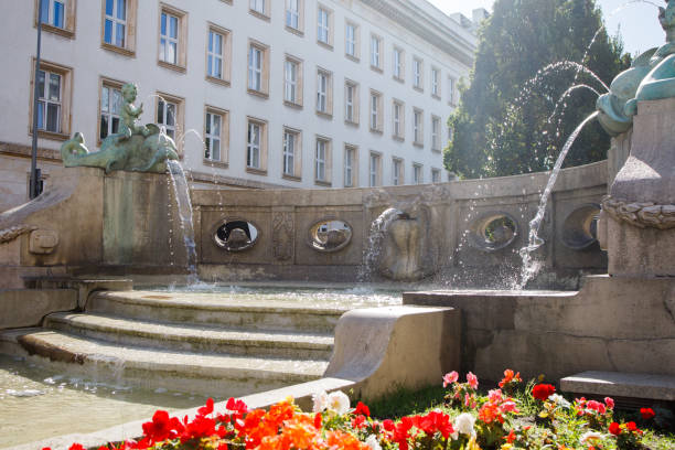 istock Fountain with dolphins in Poznan, Poland 2185723760