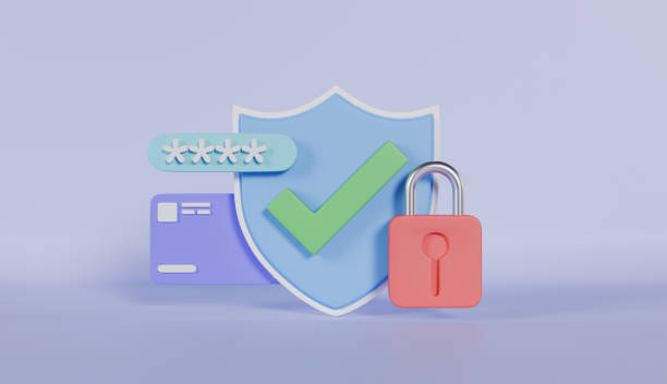 istock Checkmark shield, credit card and password, the concept of protecting finances and secure transactions 2185726726