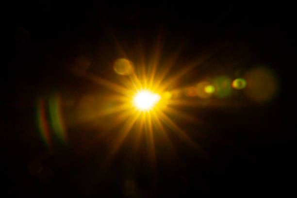 istock Sun flare on the black background 2185727182