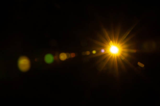 istock Sun flare on the black background 2185727189
