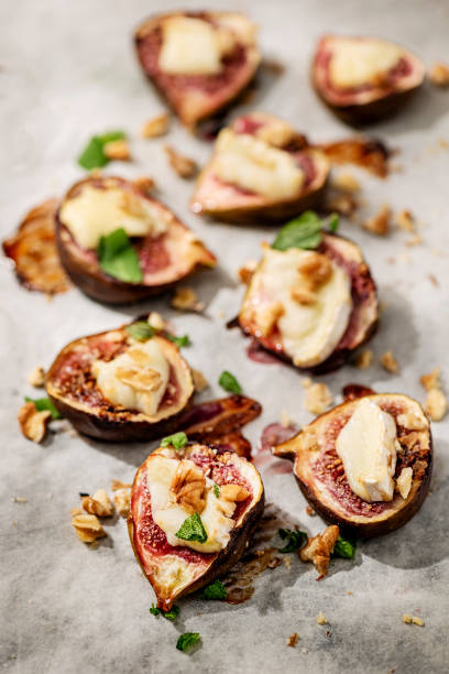 Baked Figs with Goats Cheese and Walnuts