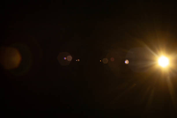 istock Sun flare on the black background 2185729394