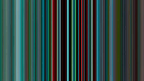 Abstract Vertical Light Stripes in Red and Cyan