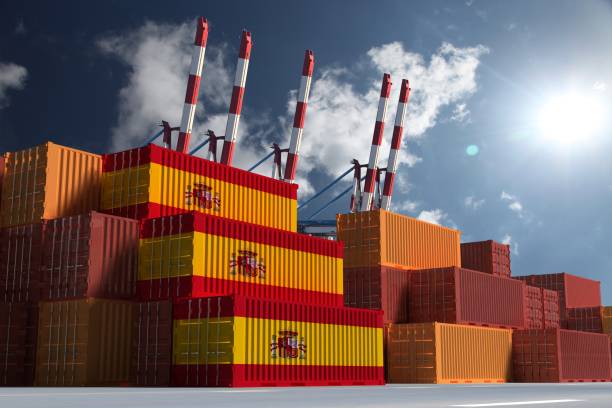 istock Spain shipping cargo container export import trade economy 2185732637