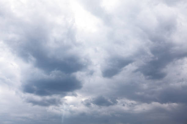 Sky with heavy rain gray clouds