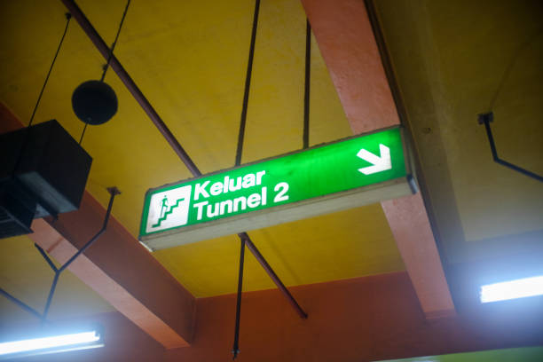 istock A green exit sign with the text 