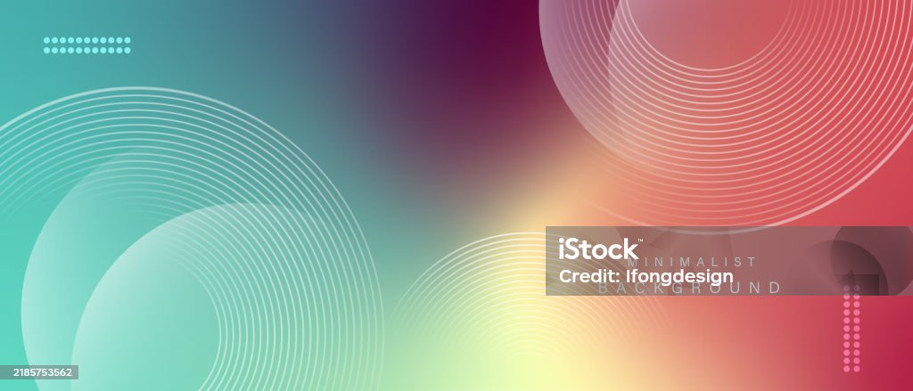 Gradient Abstract Background With Circular Line Patterns Stock ...