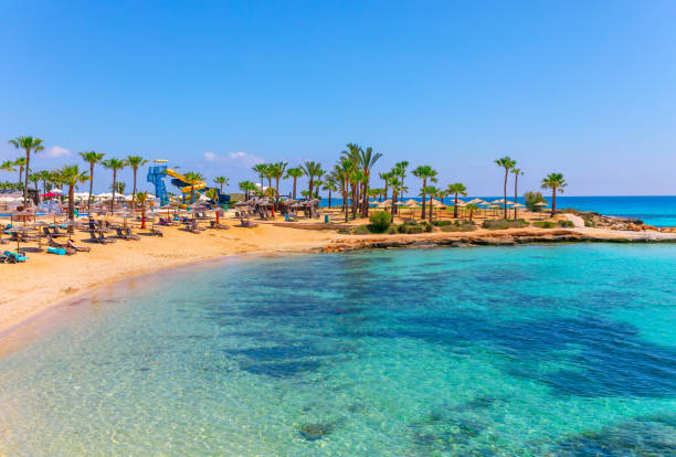 istock Ayia Napa with sandy beaches and turquoise water 2185763003