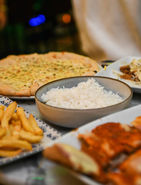 istock Snack dinner with pizzas and Argentine milanesa. 2185763411