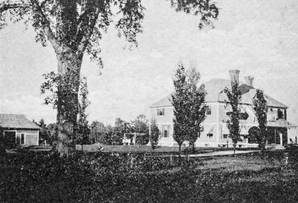 istock Antique image of Worcester and surroundings, Massachusetts: Lancaster 2185764392