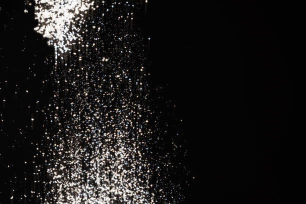 istock Abstract black and white background of pouring flour, space for text 2185766712