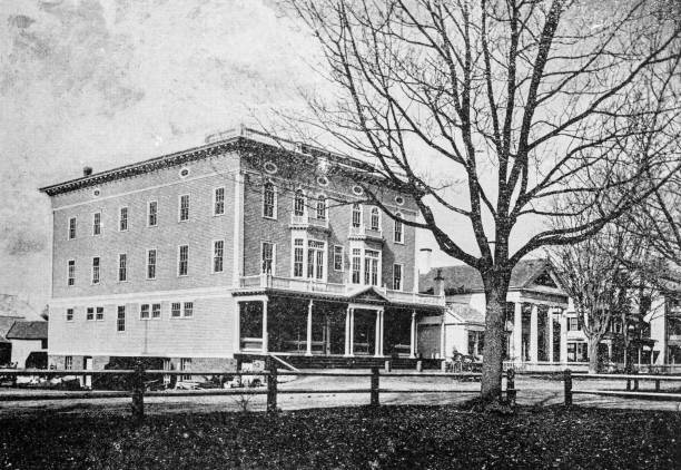 istock Antique image of Worcester and surroundings, Massachusetts: Barre, Williams Building 2185766806