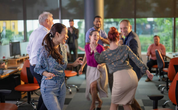 istock Diverse Team Celebrating with Dance in Office 2185767034