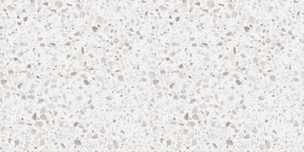 Vector terrazzo flooring seamless texture. Realistic pattern of mosaic floor Vector terrazzo flooring seamless texture. Realistic pattern of mosaic floor with natural stones, granite, marble, quartz, concrete. Classic Italian floor. Repeatable design for decor, render, print marble tile colors stock illustrations