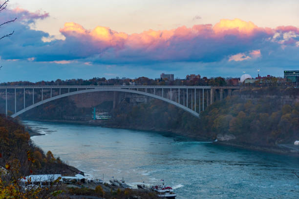 istock Rainbow Bridge on Niagara River, Horseshoe Falls, Ontario, Canada 2185773695