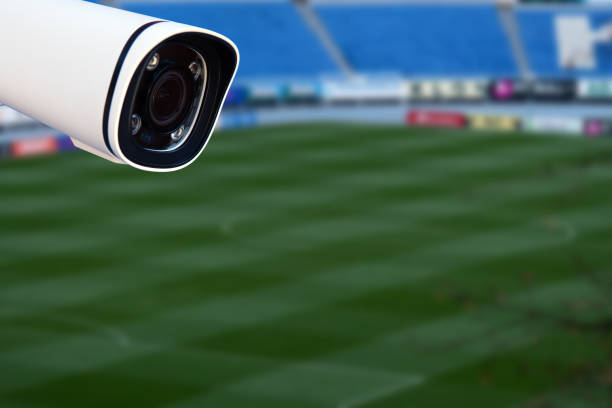 istock Closed circuit television or cctv security system observation at stadium. 2185783614