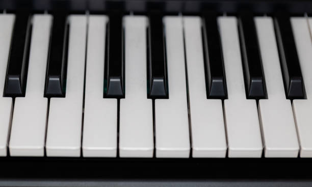 istock Closeup of black and white piano keyboard 2185784016