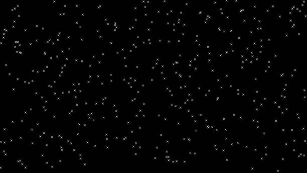 istock Minimalist illustration of small white stars on a black background 2185785579