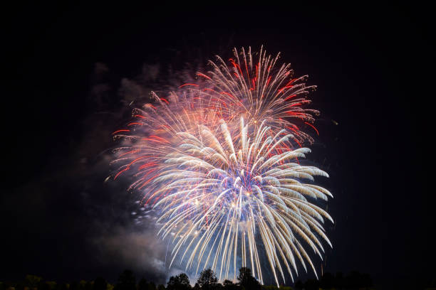istock A vibrant fireworks display against a night sky, bursting with colors and light, creating a spectacular visual effect and capturing the excitement of the celebration. 2185786110