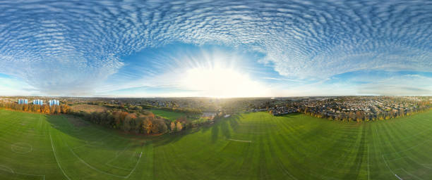 istock Panoramic View of North Luton City During Beautiful Sunset Time 2185796131