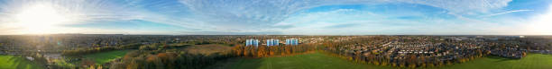 istock Panoramic View of North Luton City During Beautiful Sunset Time 2185796400