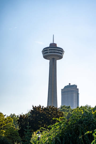 View of Skylon Tower in Niagara Falls. Niagara Falls, Canada - September 20, 2024.
