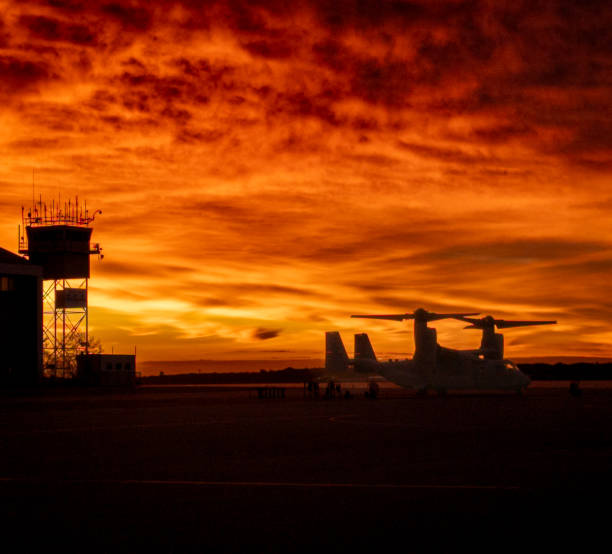 istock V22 Osprey sun rise Philadelphia 2185803549