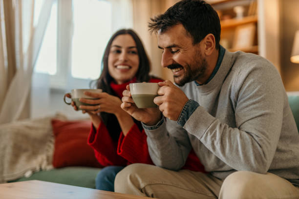 istock Affectioned couple spending time together at home 2185807074
