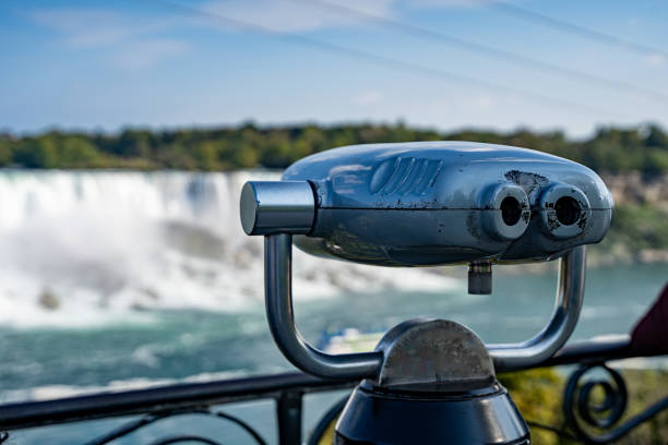 istock Tourist binoculars looking at Niagara Falls. 2185810816