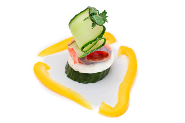 Plate of cucumbers with chili sardines, light, fresh and quick to prepare