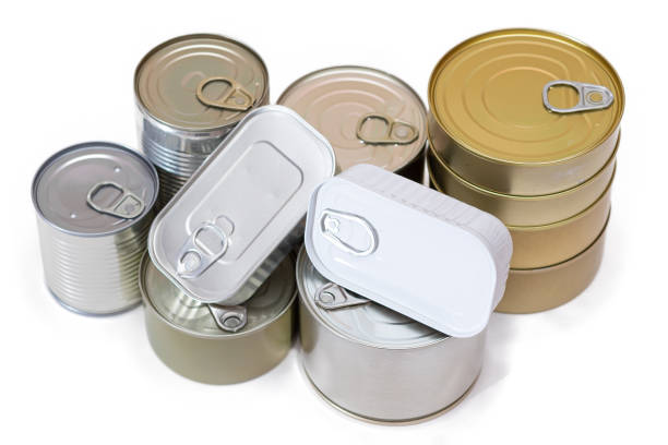 istock A Group of Stacked Tin Cans with Blank Edges Isolated on White 2185817567