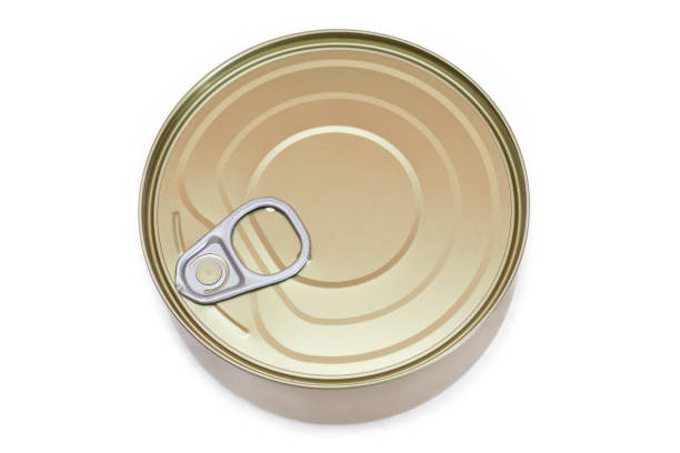 istock Round Unopened Tin Can Isolated on White 2185817980