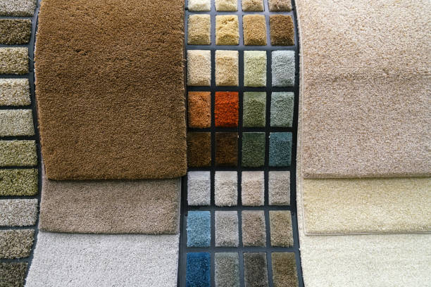 istock Colorful carpet samples in the store 2185824559