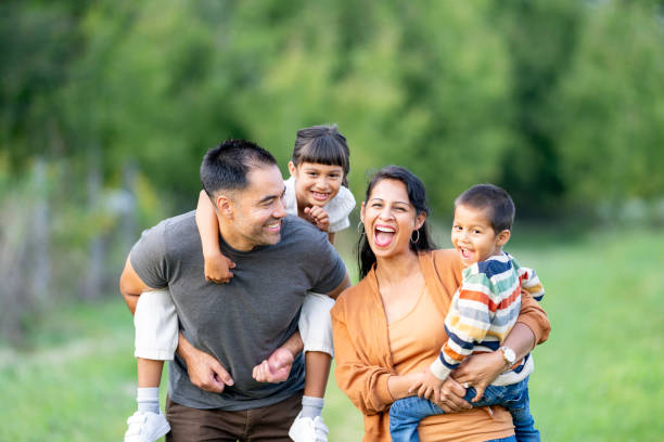 istock Family Fall Portrait 2185825129