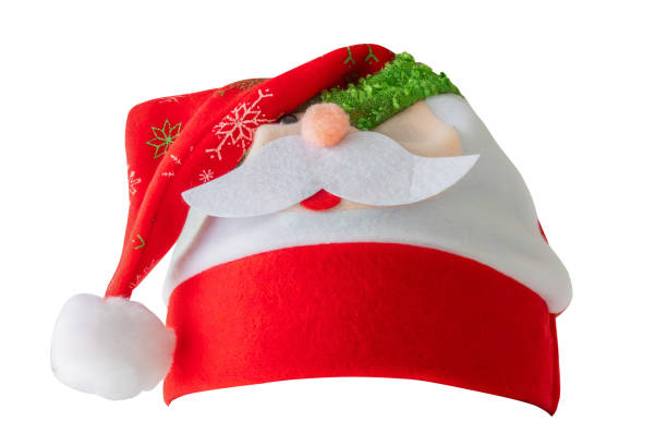 istock Red Christmas Santa Claus hat isolated on white background 2185825600