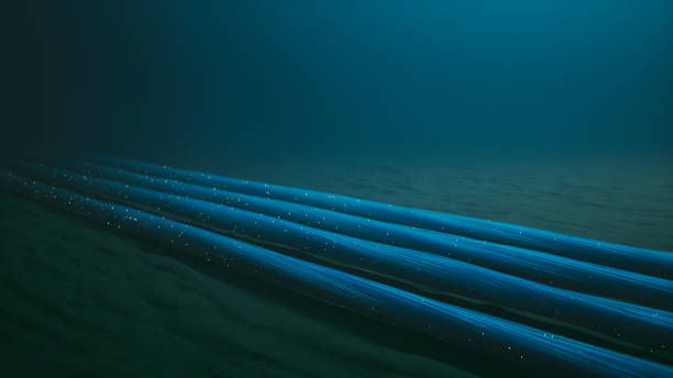 istock Underwater View of Fiber Optic Cables Carrying Data 2185828595