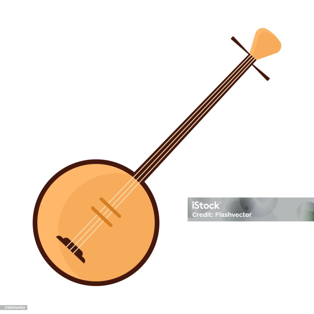 Dan Instrument An Artistic Vector Illustration Showcasing The Traditional Dan Ba ...
